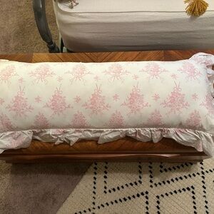 LoveShackFancy Pink and White Floral Pillow